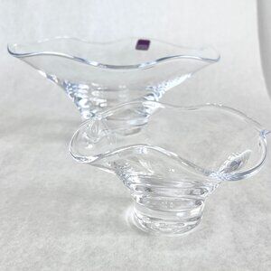 Vintage Simon Pearce Wave Bowls Set of 2 - Large and Small